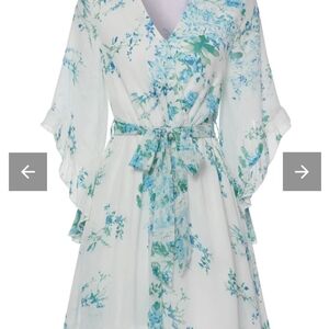 NEW Floral Blue and Green Women's Dress